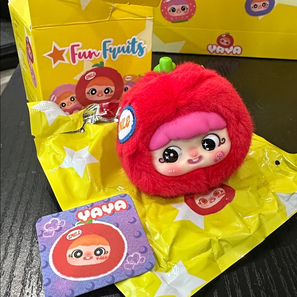 Yaya Fun Fruits Red/Pink Plush Toy NIB
